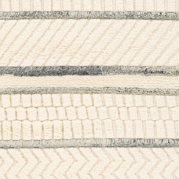 Surya Meknes 2' X 3' Handmade Wool Rug - Luxurious, Durable, And Timeless Design For Any Home Decor Charcoal Nz Wool Mek1001-23