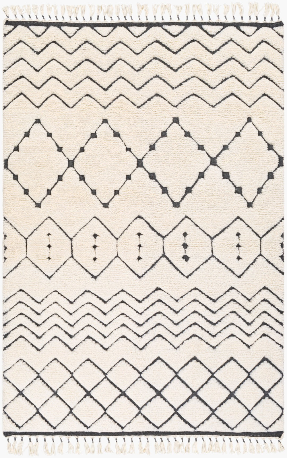 Surya Meknes 2' X 3' Handmade Wool Rug - Luxurious, Durable, And Timeless Design For Any Home Decor Cream Nz Wool Mek1002-23