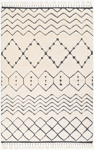 Surya Meknes 2' X 3' Handmade Wool Rug - Luxurious, Durable, And Timeless Design For Any Home Decor Cream Nz Wool Mek1002-23