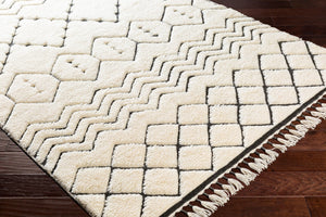 Surya Meknes 2' X 3' Handmade Wool Rug - Luxurious, Durable, And Timeless Design For Any Home Decor Cream Nz Wool Mek1002-23