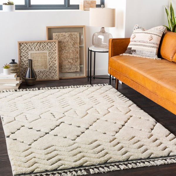 Surya Meknes 2' X 3' Handmade Wool Rug - Luxurious, Durable, And Timeless Design For Any Home Decor Cream Nz Wool Mek1002-23
