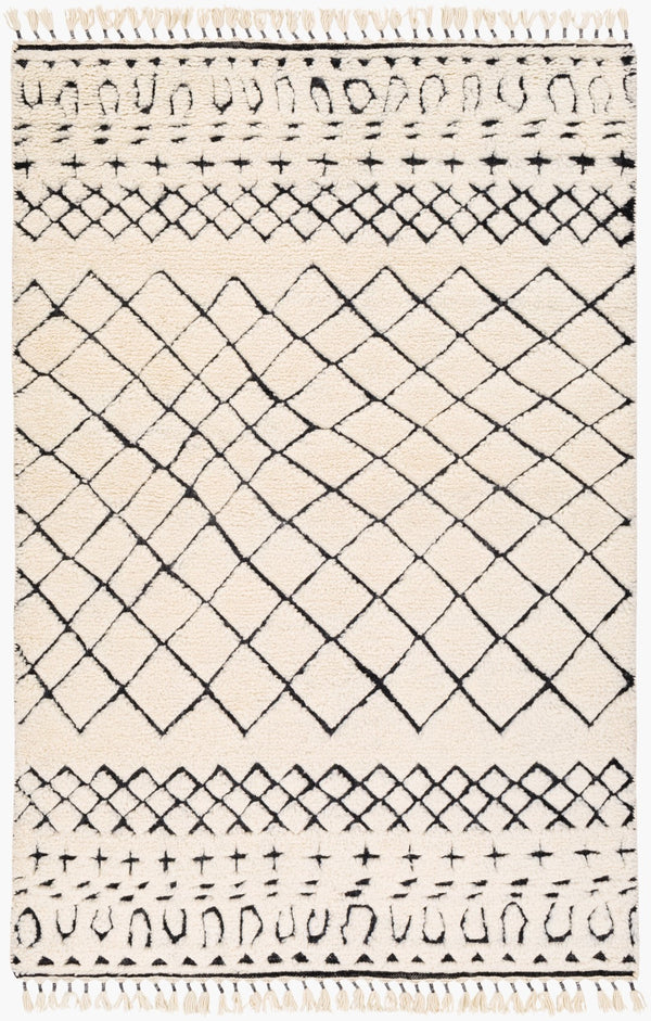 Surya Meknes 2' X 3' Handmade Wool Rug - Luxurious, Durable, And Timeless Design For Any Home Decor Cream Nz Wool Mek1003-69