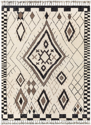 Surya Meknes 2' X 3' Handmade Wool Rug - Luxurious, Durable, And Timeless Design For Any Home Decor Black Nz Wool Mek1005-810