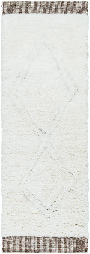 Meknes MEK-1006 2'6" x 8' Runner Handmade Rug MEK1006-268  Oatmeal, Gray, Charcoal, Black, Dark Brown Surya