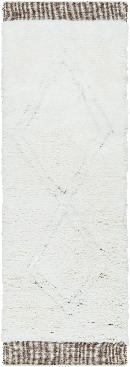 Meknes MEK-1006 2'6" x 8' Runner Handmade Rug MEK1006-268  Oatmeal, Gray, Charcoal, Black, Dark Brown Surya