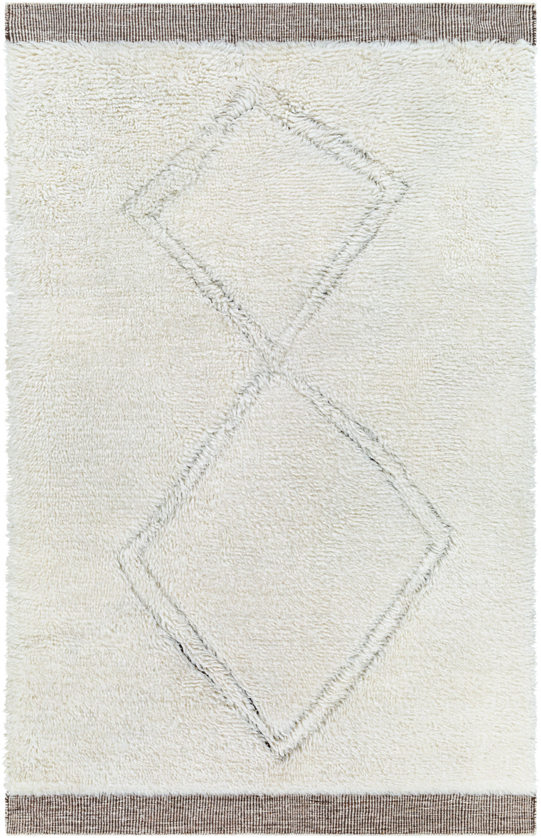 Meknes MEK-1006 9' x 12' Handmade Rug MEK1006-912  Oatmeal, Gray, Charcoal, Black, Dark Brown Surya