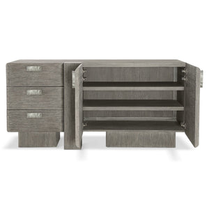 Bernhardt Bernhardt Monolith Wooden Buffet Puma Finish — Sculptural White Oak Storage With Soft‑Close Drawers & Adjustable Shelves 343132