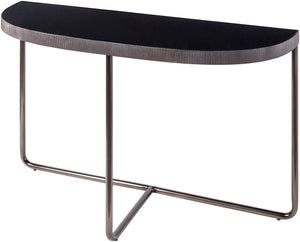 Melton MEL-006 31"H x 48"W x 17"D Console Table MEL-006  Top: Black; Base: Black Surya