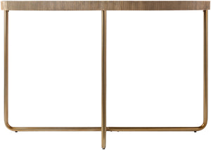 Melton MEL-005 31"H x 48"W x 17"D Console Table MEL-005  Top: Black; Base: Metallic - Brass Surya