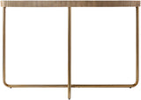 Melton MEL-005 31"H x 48"W x 17"D Console Table MEL-005  Top: Black; Base: Metallic - Brass Surya