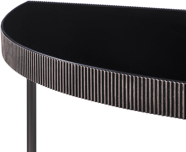Melton MEL-006 31"H x 48"W x 17"D Console Table MEL-006  Top: Black; Base: Black Surya