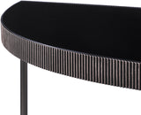 Melton MEL-006 31"H x 48"W x 17"D Console Table MEL-006  Top: Black; Base: Black Surya