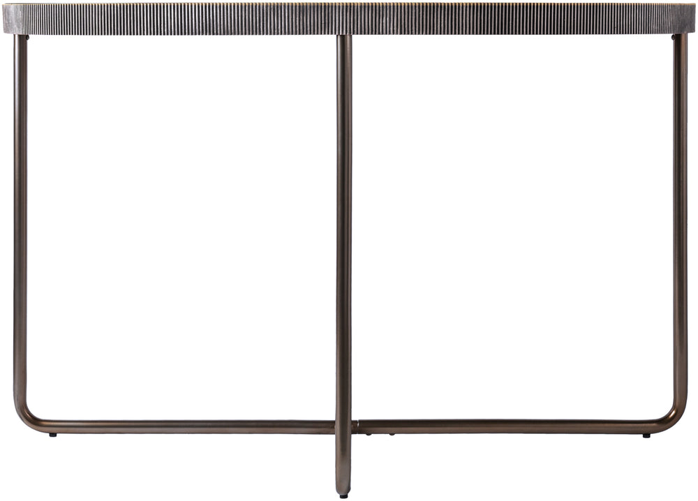 Melton MEL-006 31"H x 48"W x 17"D Console Table MEL-006  Top: Black; Base: Black Surya