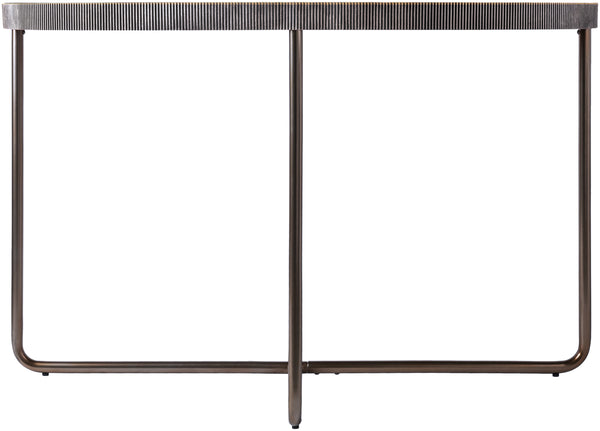 Melton MEL-006 31"H x 48"W x 17"D Console Table MEL-006  Top: Black; Base: Black Surya