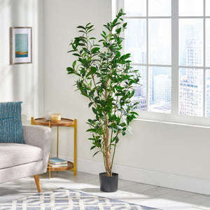 English Elm 150cm Artificial Laurel Tree Faux Potted Plant with Flexible Iron Frame for Any Room 70537.00