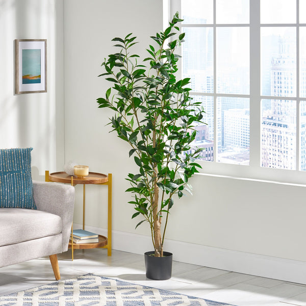 English Elm 150cm Artificial Laurel Tree Faux Potted Plant with Flexible Iron Frame for Any Room 70537.00