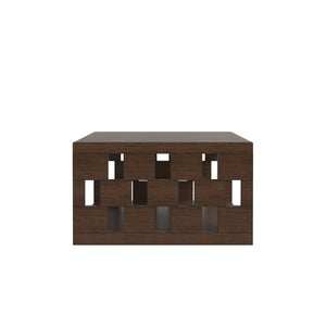 A.R.T. Furniture Verge Handcrafted Walnut Rectangular Cocktail Table - Modern Geometric Design with Practical Storage 337300-1960