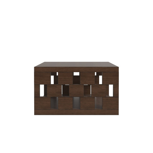 A.R.T. Furniture Verge Handcrafted Walnut Rectangular Cocktail Table - Modern Geometric Design with Practical Storage 337300-1960