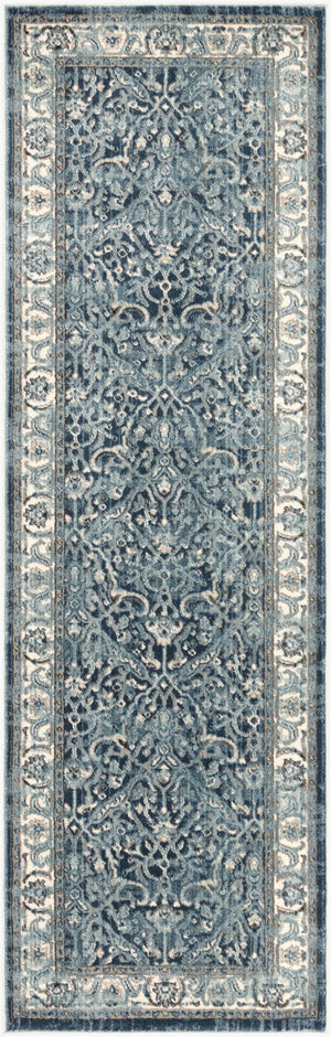 Livabliss Mesopotamia Traditional Medallion Area Rug Turkey Woven Polypropylene Entryway Accent Ink Blue, Mediu 2'6" x 7'10" MEP2306-26710