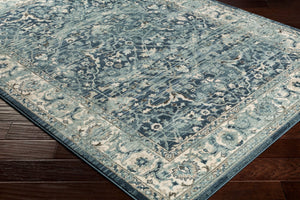 Livabliss Mesopotamia Traditional Medallion Area Rug Turkey Woven Polypropylene Entryway Accent Ink Blue, Mediu 5'1" x 7'5" MEP2306-5174