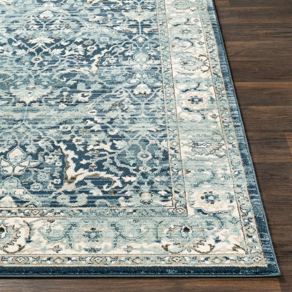 Livabliss Mesopotamia Traditional Medallion Area Rug Turkey Woven Polypropylene Entryway Accent Ink Blue, Mediu 5'1" x 7'5" MEP2306-5174