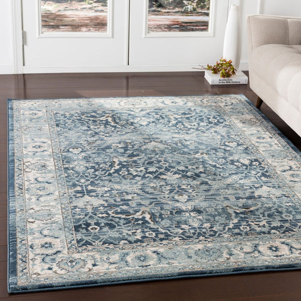 Livabliss Mesopotamia Traditional Medallion Area Rug Turkey Woven Polypropylene Entryway Accent Ink Blue, Mediu 5'1" x 7'5" MEP2306-5174