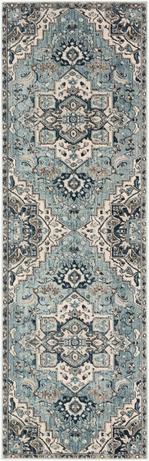 Livabliss Mesopotamia Traditional Polypropylene Area Rug for Entryways and High Traffic Hallways Medium Gray, Ch 2'6" x 7'10" MEP2311-26710