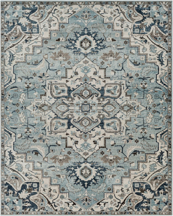 Livabliss Mesopotamia Traditional Polypropylene Area Rug for Entryways and High Traffic Hallways Medium Gray, Ch 7'10" x 9'10" MEP2311-710910