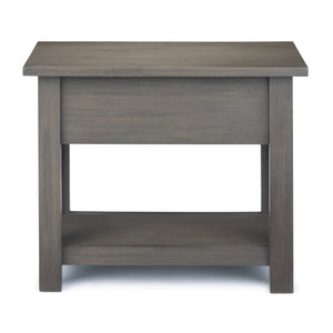 English Elm Monroe Rustic Narrow Side Table - Handcrafted Acacia With Farmhouse Grey Finish & Storage Drawer B136P158957