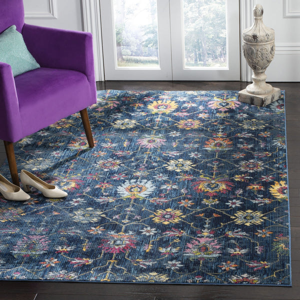 Safavieh Merlot 107 POWER LOOMED  Rug Navy / Multi MER107N-8