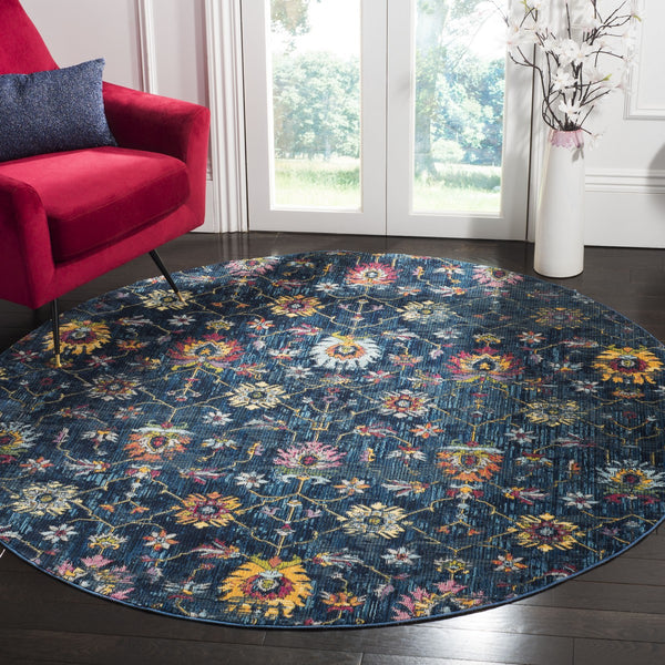 Safavieh Merlot 107 POWER LOOMED  Rug Navy / Multi MER107N-8