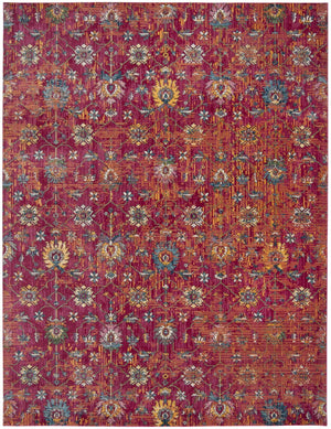 Safavieh Merlot 107 POWER LOOMED  Rug Red / Multi MER107Q-9
