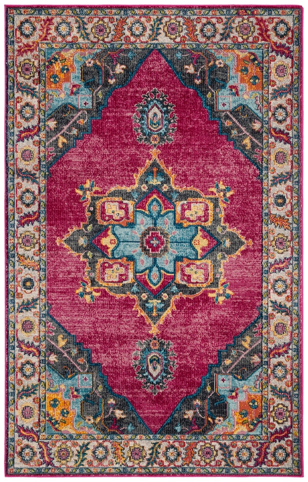 Safavieh Merlot 100 POWER LOOMED  Rug Fuchsia / Multi MER108R-3