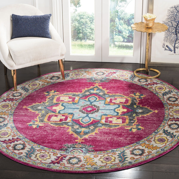 Safavieh Merlot 100 POWER LOOMED  Rug Fuchsia / Multi MER108R-3