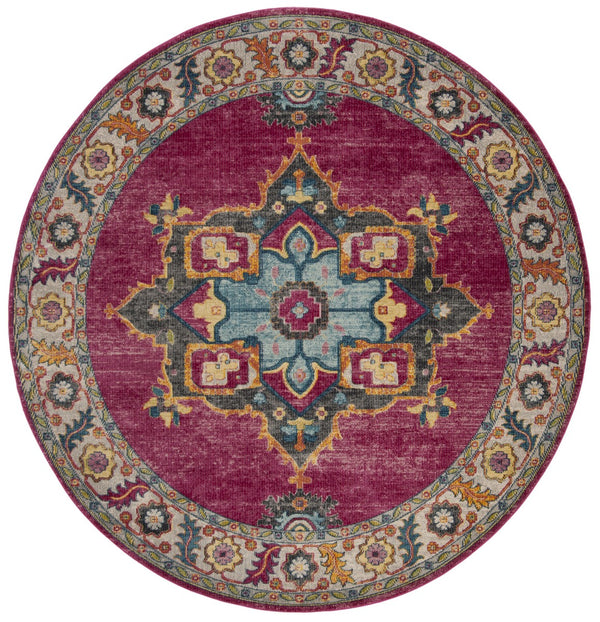 Safavieh Merlot 100 POWER LOOMED  Rug Fuchsia / Multi MER108R-3