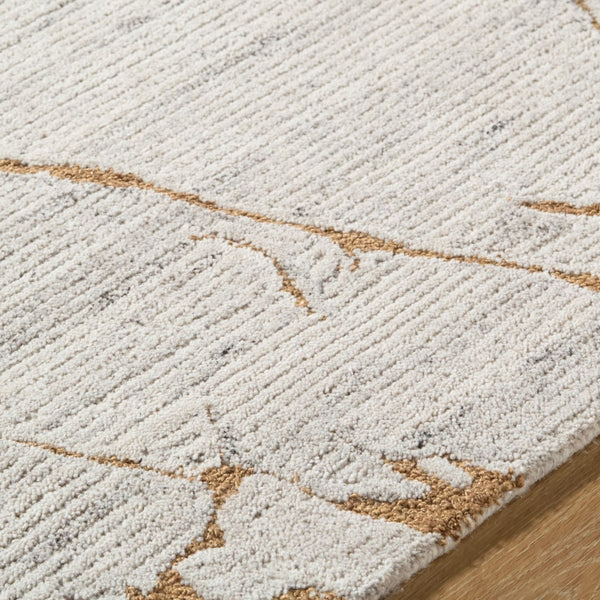 Surya Mermer Handmade 2' X 3' Premium Wool & Viscose Rug - Exotic Charm, Comfort & Durability For Your Home! Ivory Wool,Viscose Mer2300-576