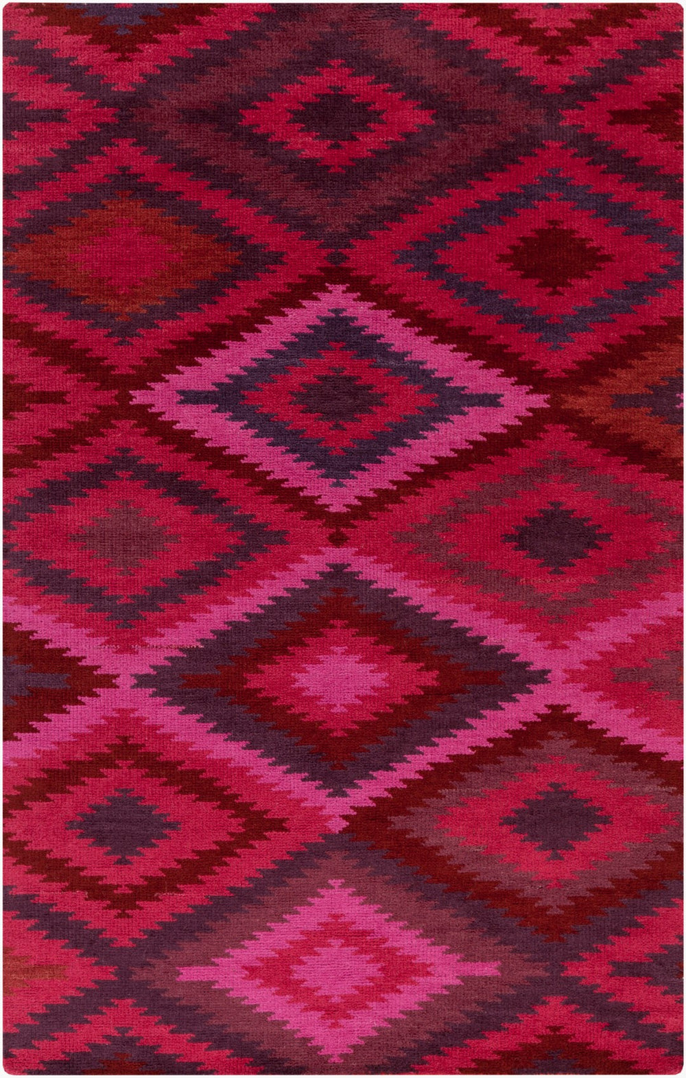 Surya Mesa Handmade Wool Rug - 5' X 8' Luxurious High Pile, Hand Knotted Elegance For Any Room Pink Wool Mes9002-58