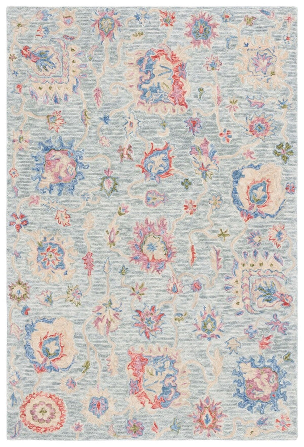 Safavieh Metro 225 Hand Tufted Vintage Rug Blue / Ivory 8' x 10'