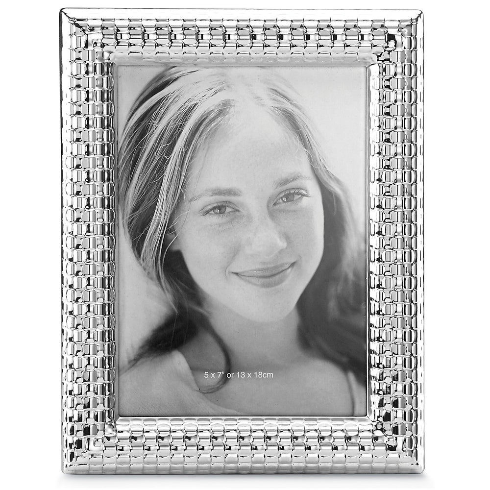 Lenox Reed and Barton Watchband Silver 5" x 7" Photo Frame Metallic, SLVR PLATE METAL 866460