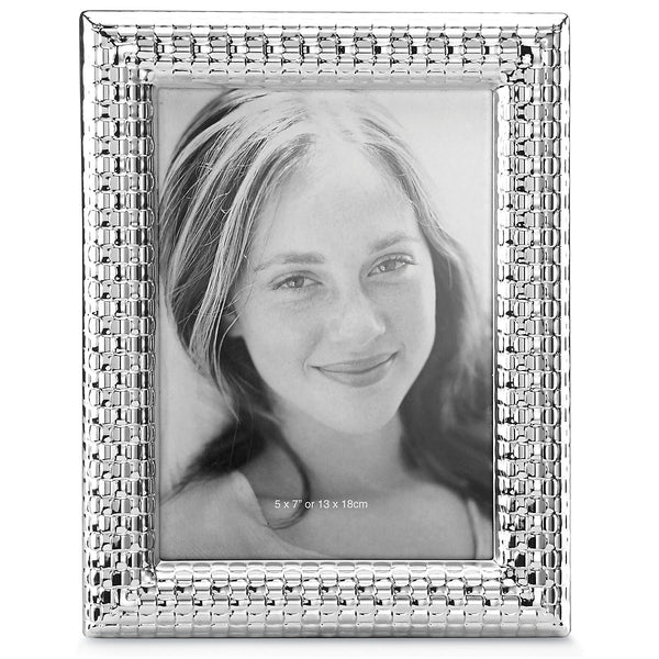Lenox Reed and Barton Watchband Silver 5" x 7" Photo Frame Metallic, SLVR PLATE METAL 866460