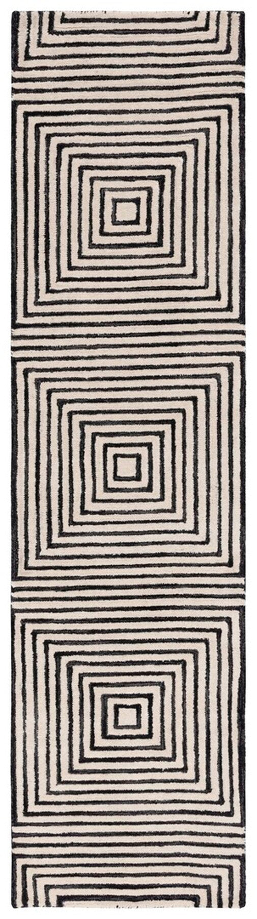 Safavieh Metro 454 Hand Tufted Contemporary Rug Black / Beige MET454Z-9