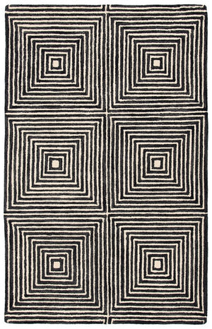 Safavieh Metro 454 Hand Tufted Contemporary Rug Black / Beige MET454Z-9