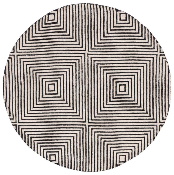Safavieh Metro 454 Hand Tufted Contemporary Rug Black / Beige MET454Z-9