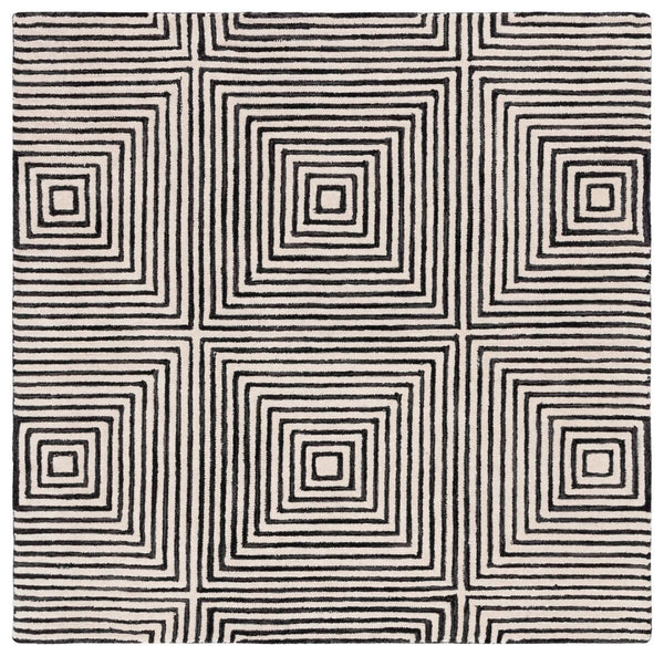 Safavieh Metro 454 Hand Tufted Contemporary Rug Black / Beige MET454Z-9