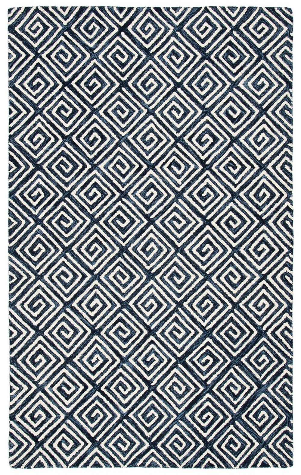 Safavieh Metro 455 Hand Tufted Contemporary Rug Navy / Ivory MET455N-9