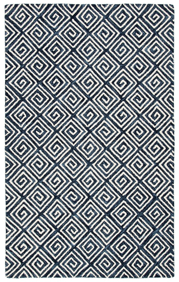 Safavieh Metro 455 Hand Tufted Contemporary Rug Navy / Ivory MET455N-9