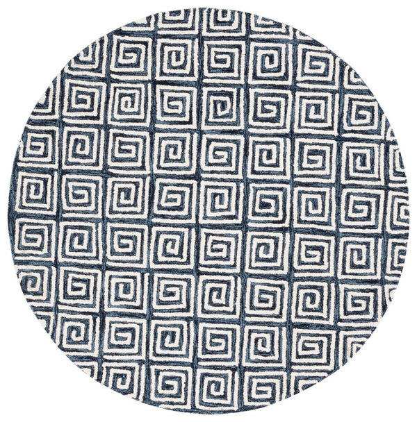 Safavieh Metro 455 Hand Tufted Contemporary Rug Navy / Ivory MET455N-9
