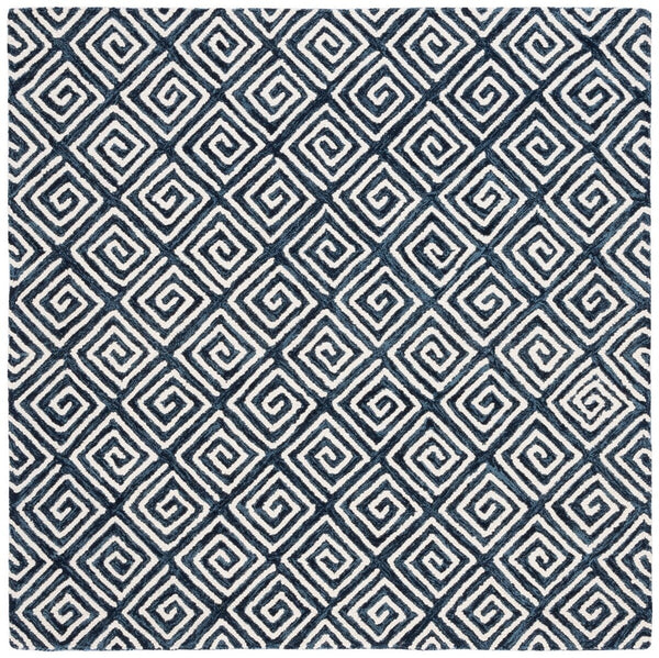 Safavieh Metro 455 Hand Tufted Contemporary Rug Navy / Ivory MET455N-9