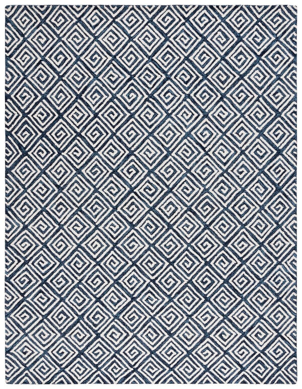 Safavieh Metro 455 Hand Tufted Contemporary Rug Navy / Ivory MET455N-9