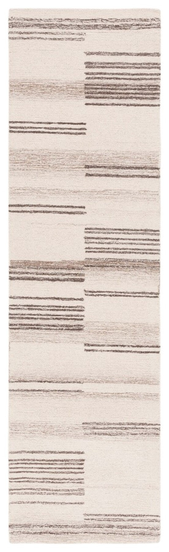 Safavieh Metro 625 Hand Tufted Contemporary Rug Ivory / Brown 8' x 10'